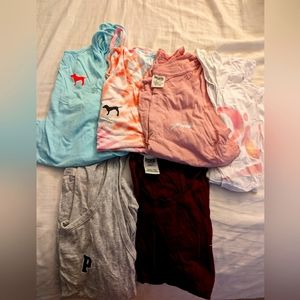 6 like new condition Victoria's Secret Pink tank tops